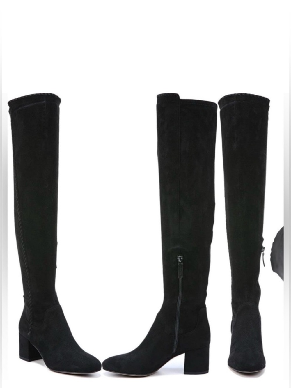 Franco Sarto Kayda Tall Over The Knee Suede Leather Stretch Boots Size 8